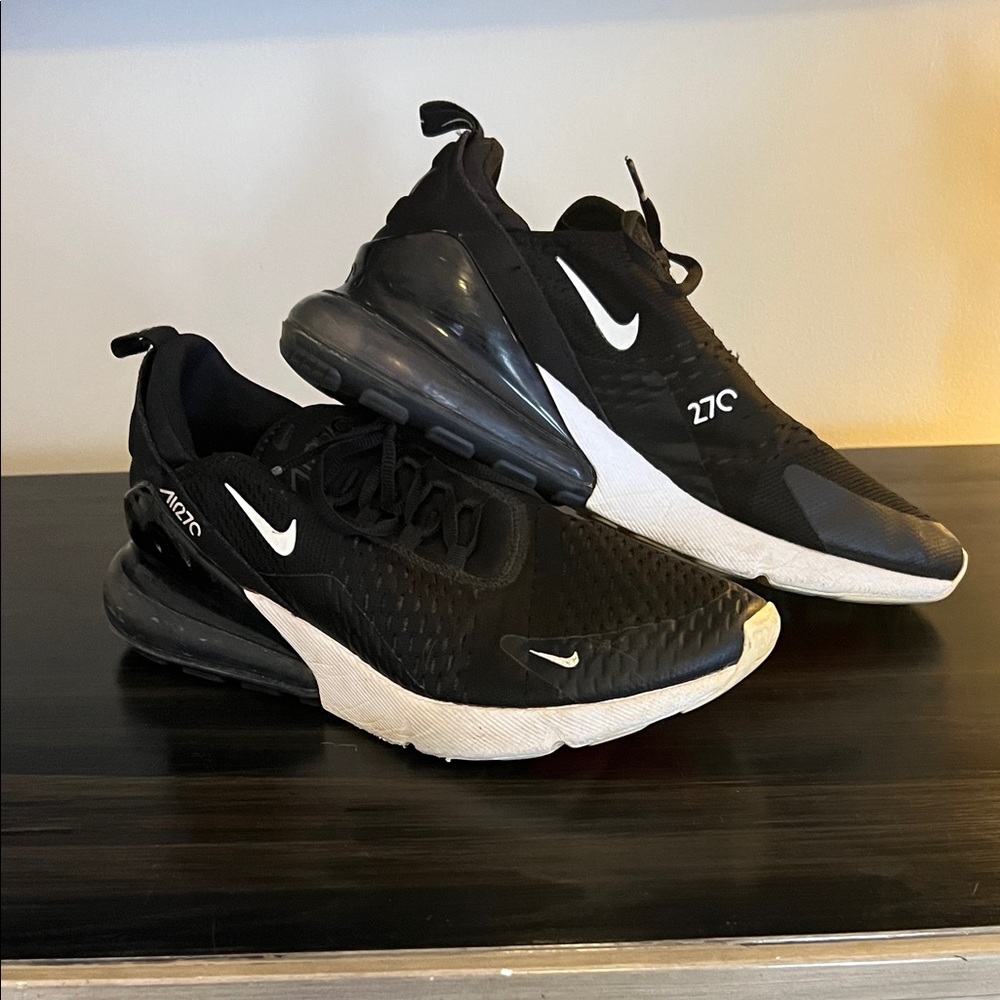 Nike Air Max 270 Black and White Athletic Shoes